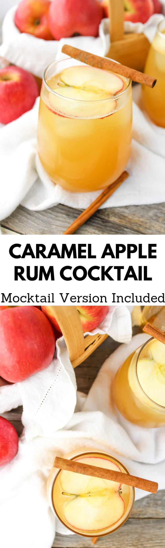 Rum Drinks For Fall
 ad Caramel Apple Rum Cocktail Caramel Apple Mocktail