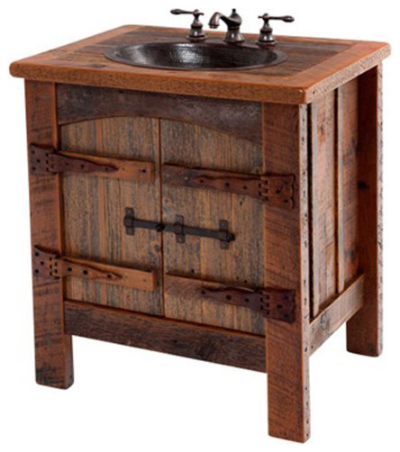 Rustic Bathroom Vanity Cabinets
 Heritage Collection Reclaimed Wood Vanity With Hand
