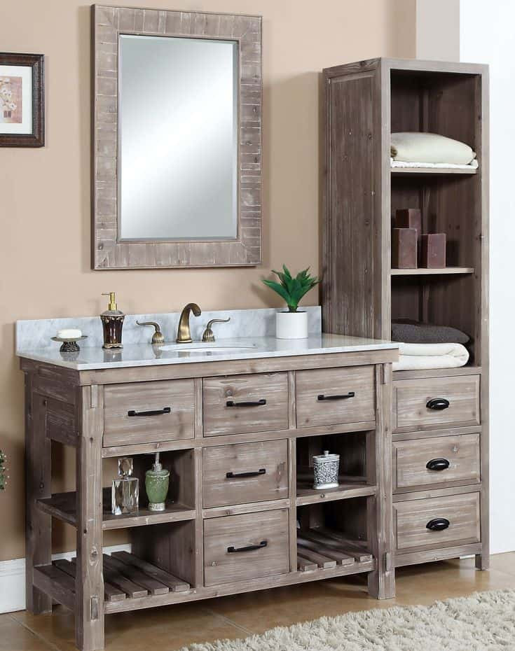 Rustic Bathroom Vanity Cabinets
 19 Creative and Popular Ideas for Rustic Bathroom Vanities
