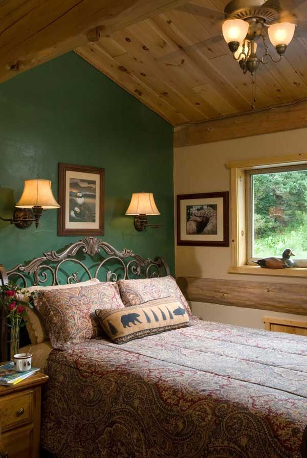 Rustic Bedroom Paint Colors
 To break up the home s ample wood Jim and Christine