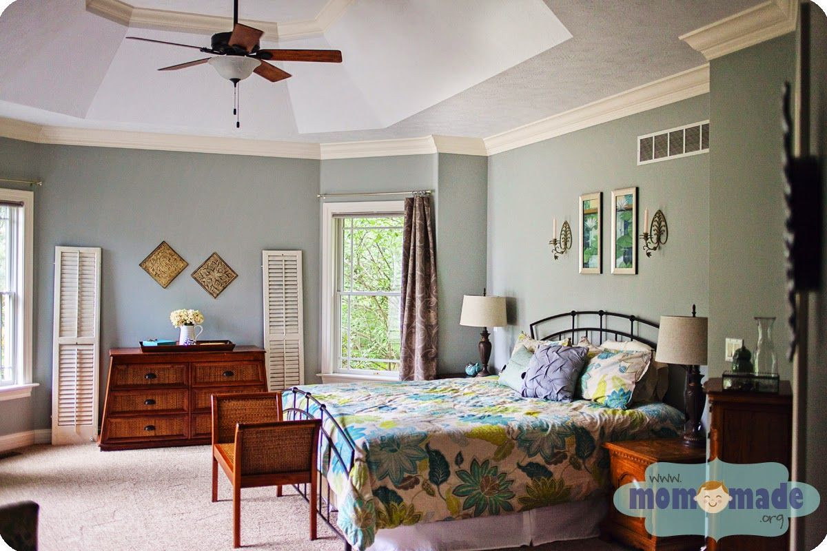 Rustic Bedroom Paint Colors
 Mom Made Sewing Shop Master Bedroom Tour our slightly