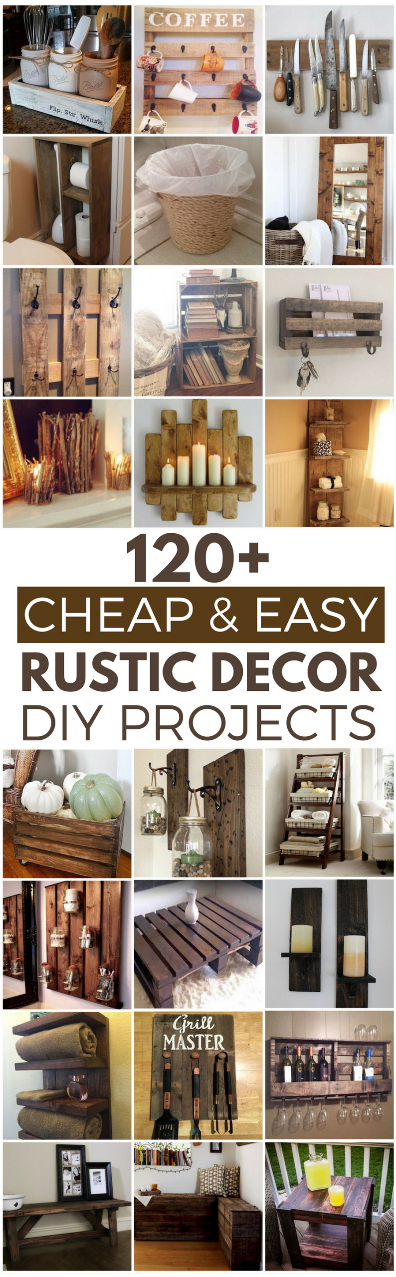 Rustic DIY Decor
 120 Cheap and Easy DIY Rustic Home Decor Ideas Prudent