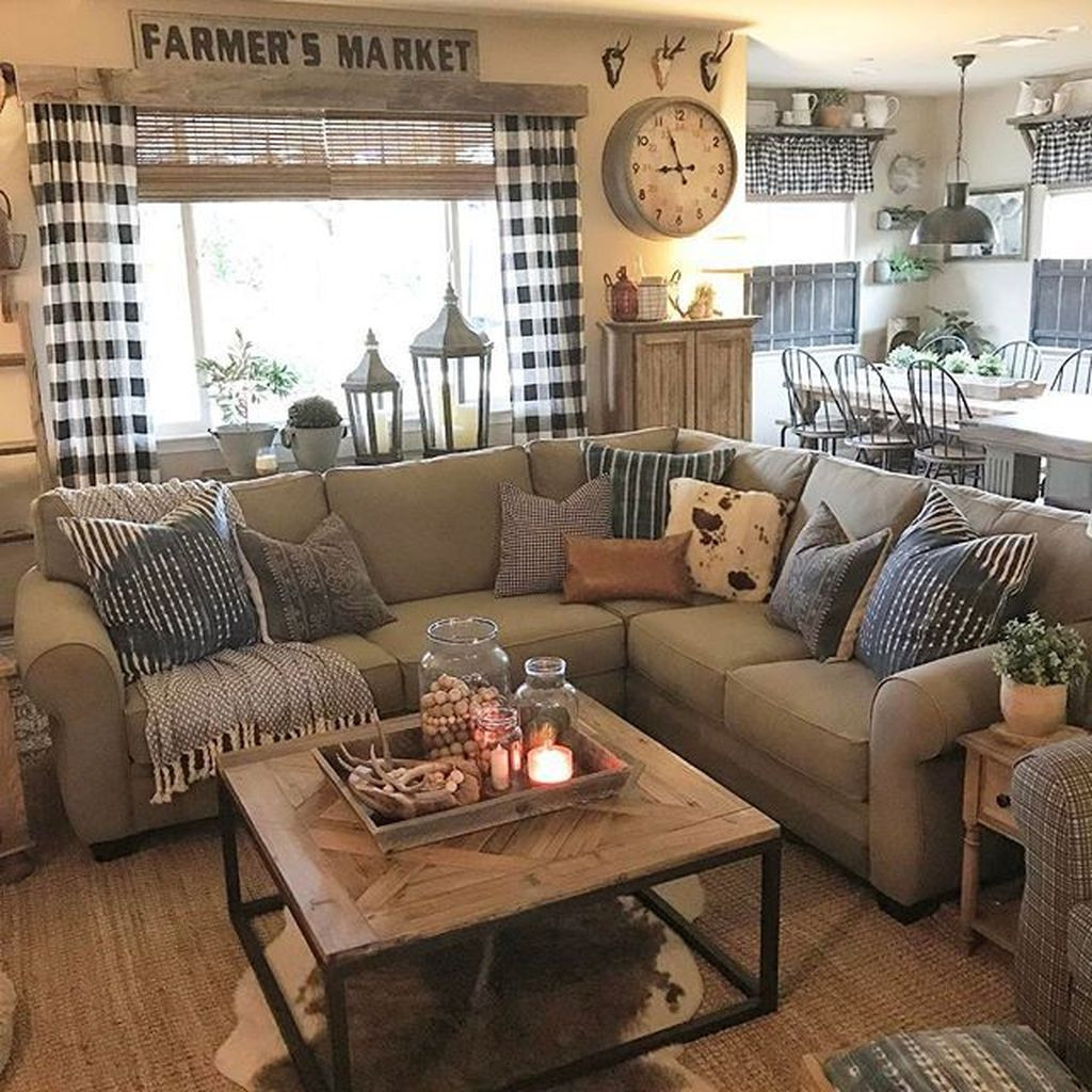 Rustic Farmhouse Living Room
 46 The Best Living Room Decoration Ideas With Rustic