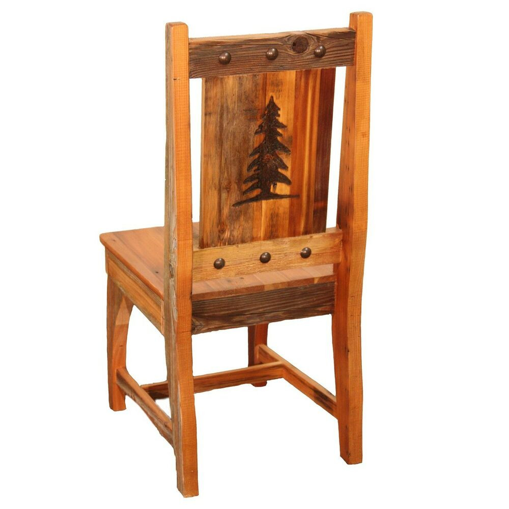 Rustic Kitchen Chairs
 Western Side Chair Country Rustic Wood Log Cabin Kitchen