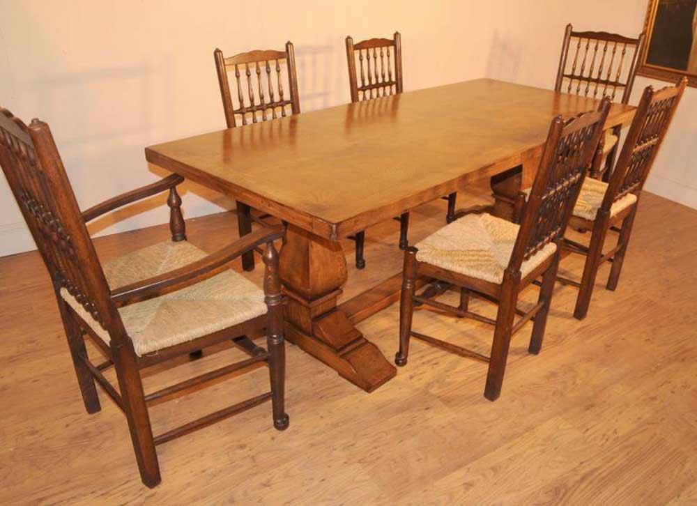 Rustic Kitchen Chairs
 Oak Farmhouse Refectory Table Kitchen Dining Tables Rustic