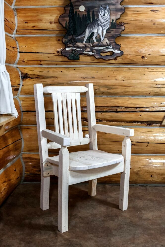 Rustic Kitchen Chairs
 Farmhouse Style Kitchen Chairs CAPTAIN CHAIR Rustic Pine