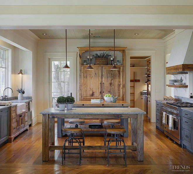 Rustic Kitchen Lighting
 Rustic Cottage with Neutral Interiors Home Bunch
