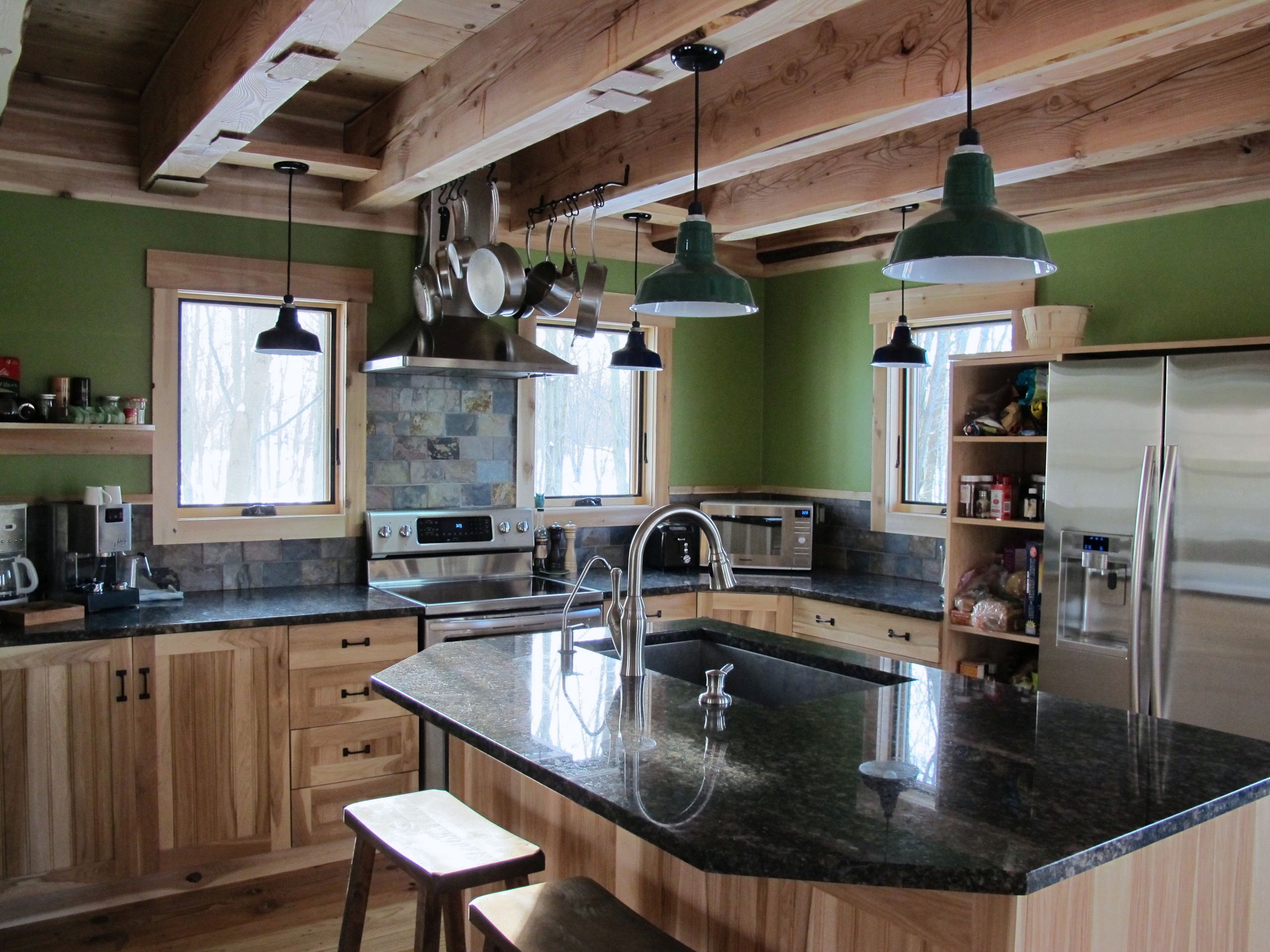 Rustic Kitchen Lighting
 Porcelain Barn Lights Give Rustic Look to Farmhouse
