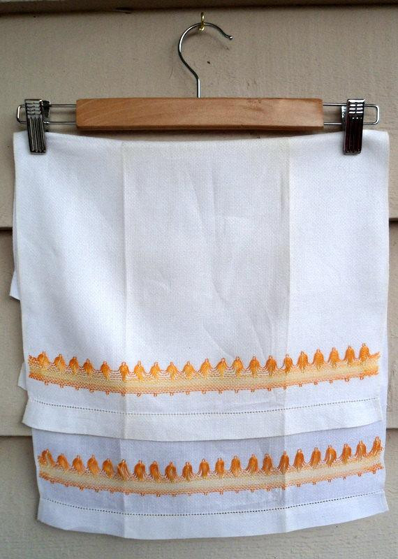 Rustic Kitchen Towels
 Vintage Kitchen Towels Rustic Cottage Style White Linens