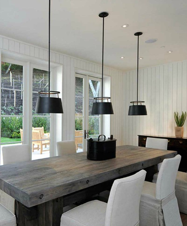 Rustic Modern Kitchen Table
 Kitchen Inspiration Cone Pendant Lighting Driven by Decor