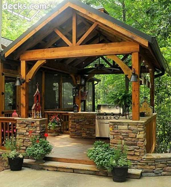Rustic Outdoor Kitchen
 22 Stunning Stone Kitchen Ideas Bring Natural Feel Into