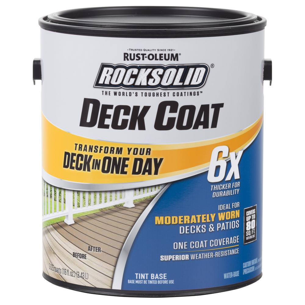 Rustoleum Restore Deck Paint Reviews
 Rust Oleum RockSolid 1 gal White Exterior 6X Deck Coat