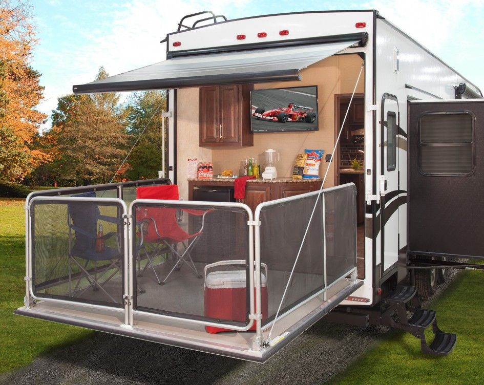 Rv Outdoor Kitchen Ideas
 Magnificent Fifth Wheel with Outside Kitchen and Bunk Beds