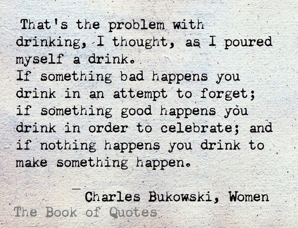Sad Alcoholic Quotes
 Charles Bukowski Quotes Drinking QuotesGram