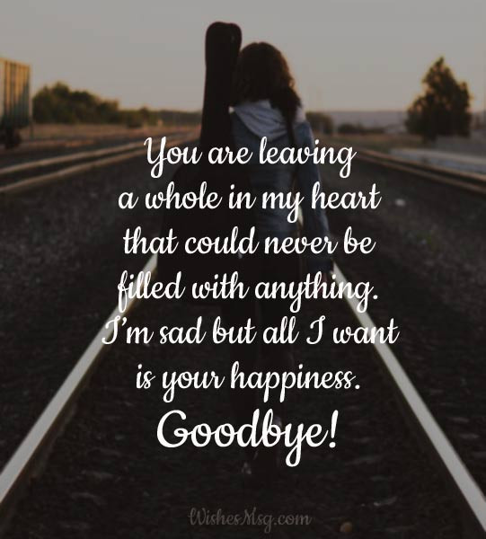 Sad Leaving Quotes
 Goodbye Messages for Girlfriend Farewell Quotes for Her