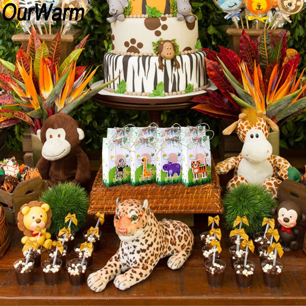Safari Birthday Decorations
 OurWarm Jungle Party Supplies Animal Balloons Tropical