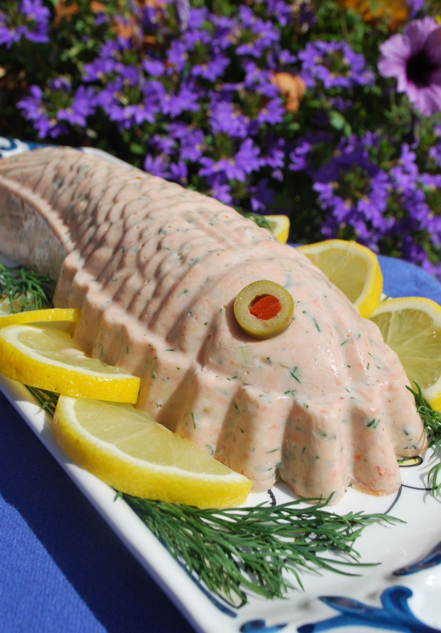 Salmon Mousse Mold
 Scrumpdillyicious Salmon Mousse with Dill