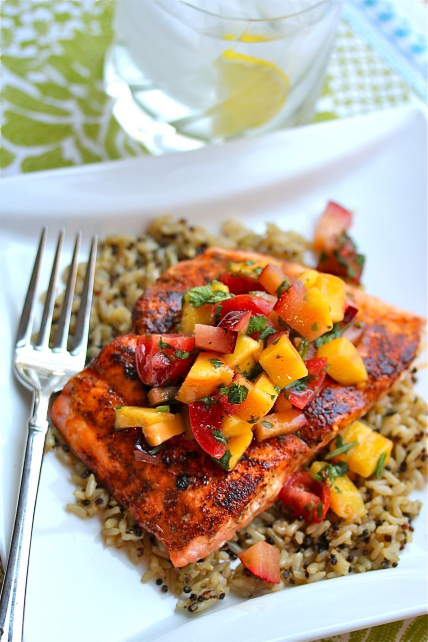 Salmon With Mango Salsa Recipes
 Your Southern Peach Chili Rubbed Salmon and Mango Salsa