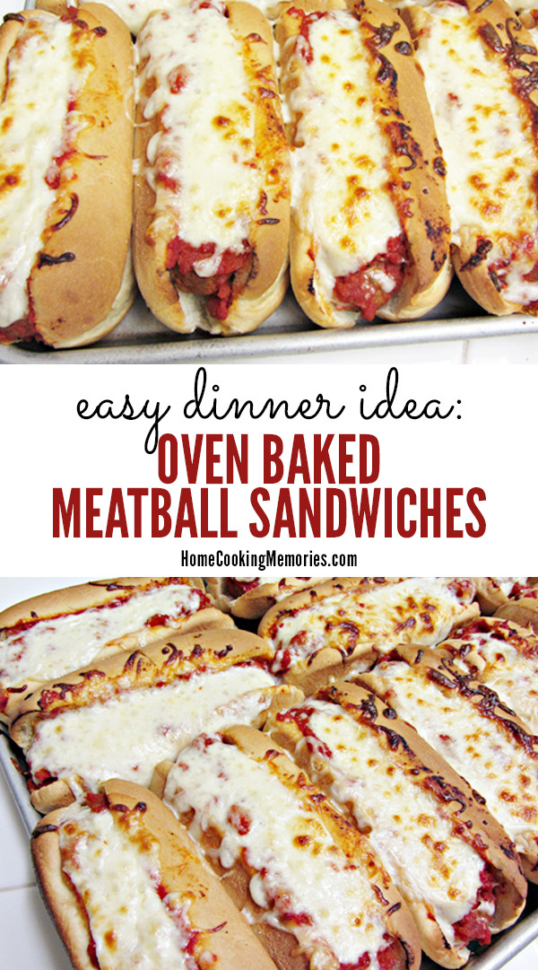 Sandwich Ideas For Dinner
 Easy Dinner Idea Oven Baked Meatball Sandwiches Recipe