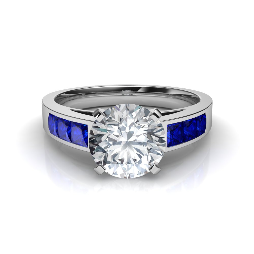Sapphire Diamond Engagement Rings
 Blue Sapphire Diamond Engagement Ring Natalie Diamonds