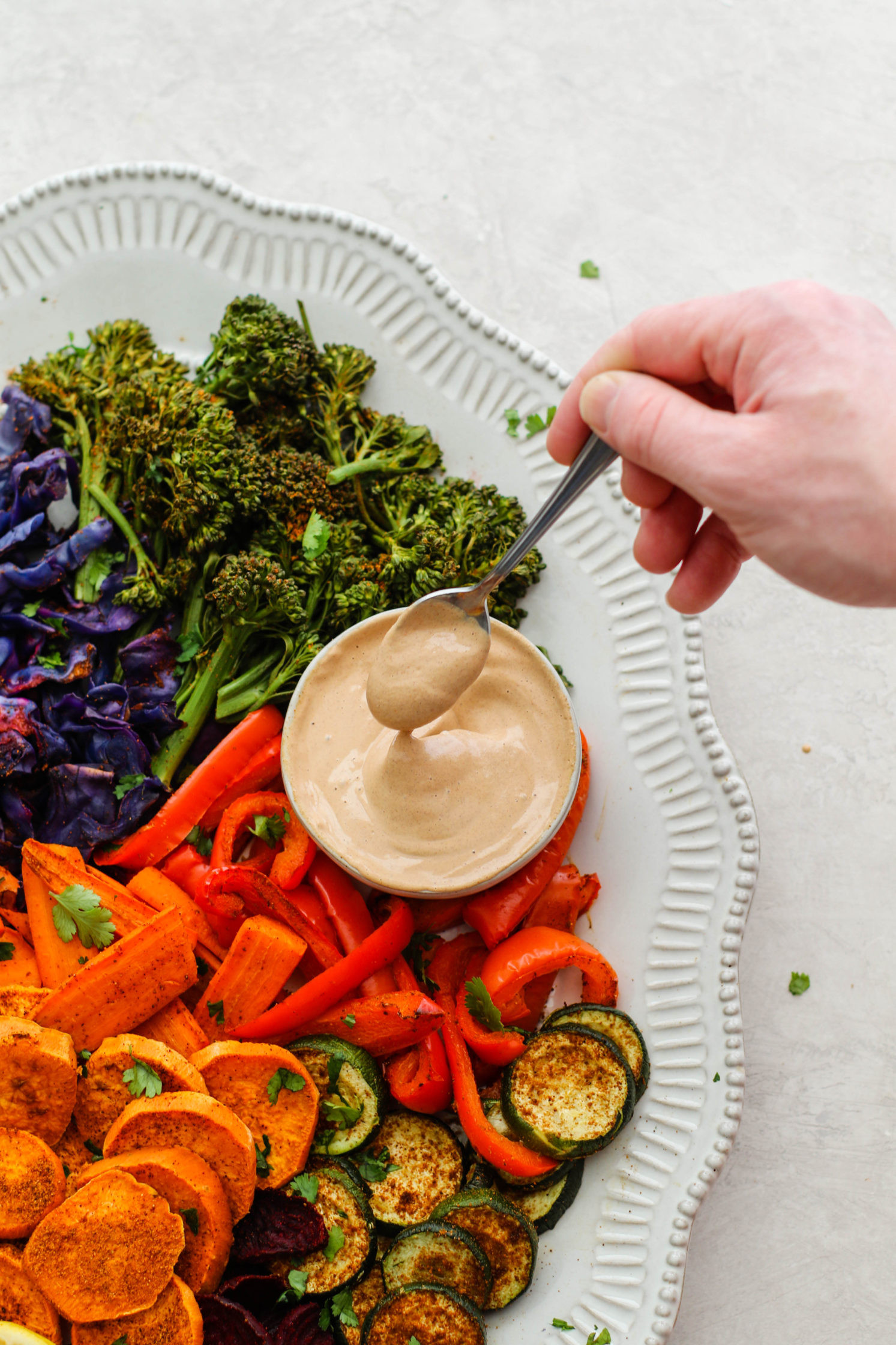 Sauces For Roasted Vegetables
 Oil Free Roasted Veggies with Almond Butter Sauce Flora
