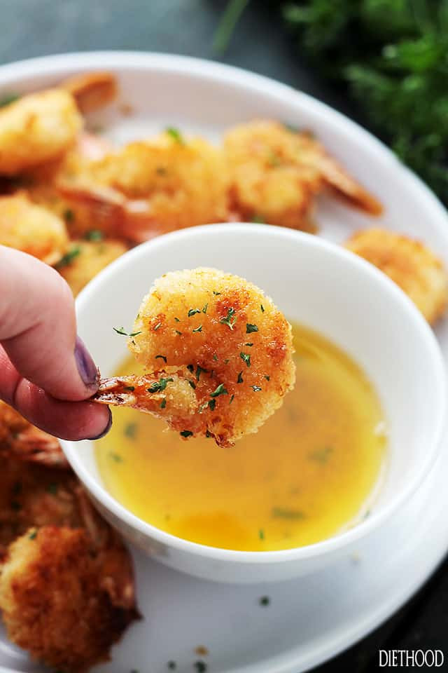 Sauces For Seafood
 Baked Batter "Fried" Shrimp with Garlic Dipping Sauce