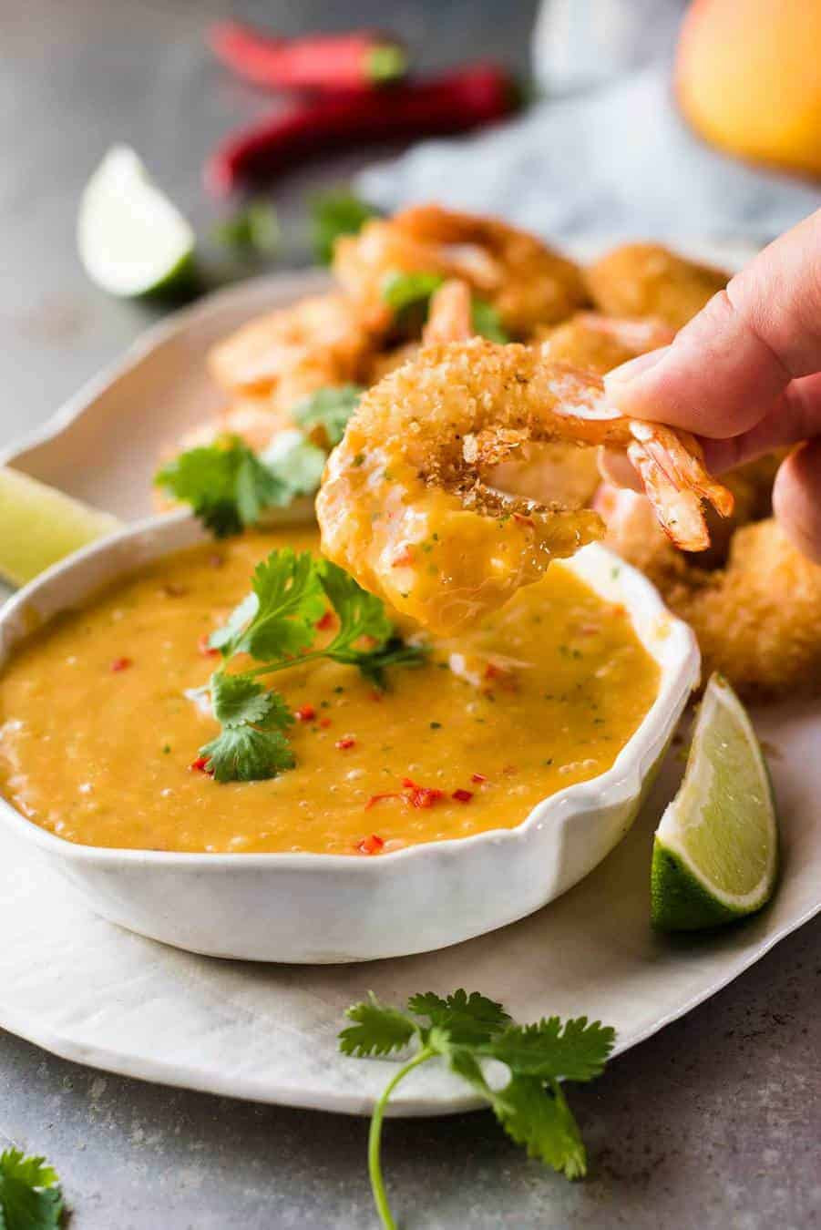 Sauces For Seafood
 Coconut Shrimp Prawns with Spicy Thai Mango Sauce