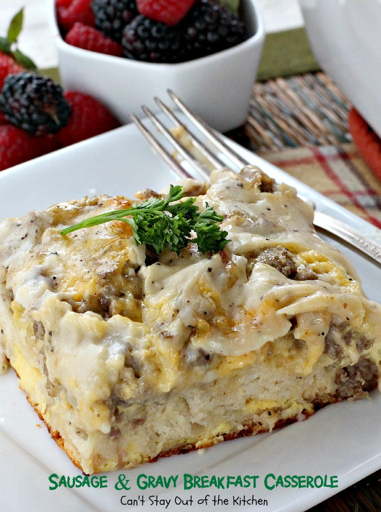 Sausage And Biscuit Casserole
 Sausage and Gravy Breakfast Casserole – Can t Stay Out of