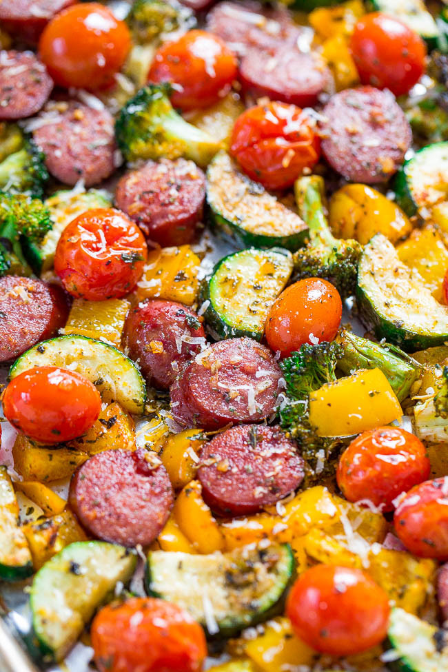 Sausage Sheet Pan Dinner
 Sheet Pan Sausage Dinner with Ve ables Averie Cooks