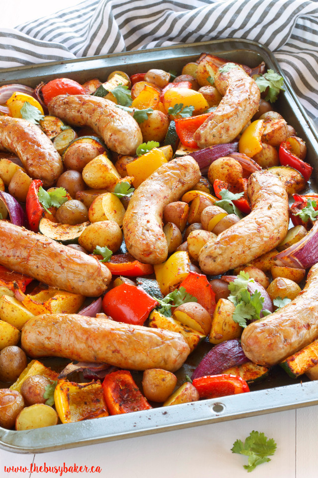 Sausage Sheet Pan Dinner
 Italian Sausage Sheet Pan Dinner The Busy Baker