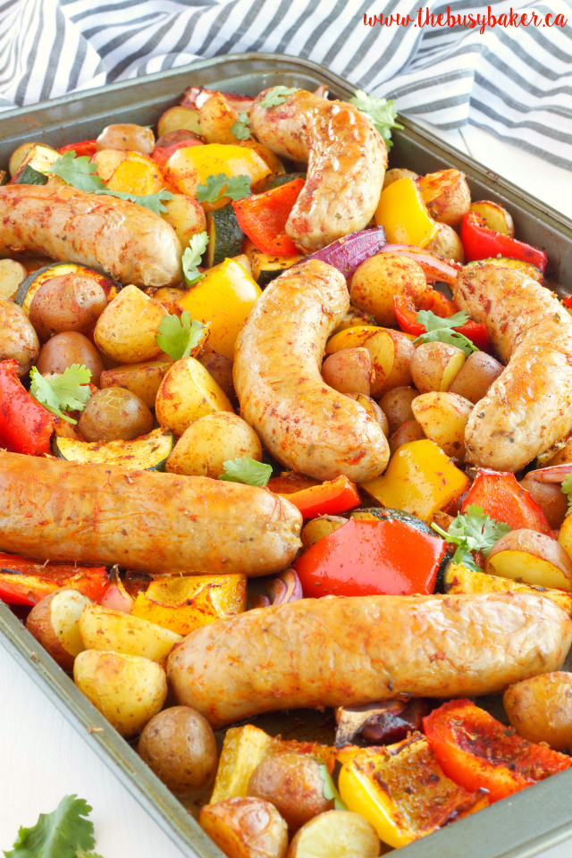 Sausage Sheet Pan Dinner
 Italian Sausage Sheet Pan Dinner The Busy Baker