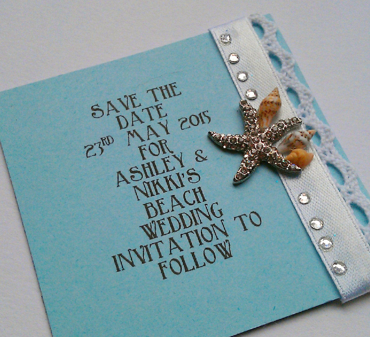 Save The Date Beach Wedding
 Beach Wedding Save the Date small square