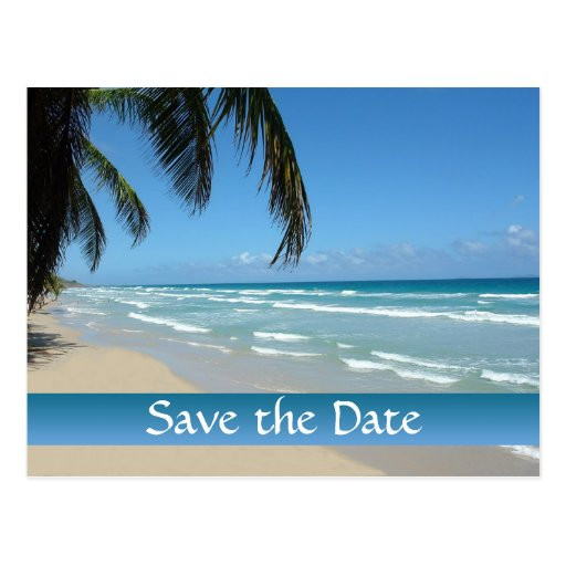 Save The Date Beach Wedding
 Save the Date for Beach Wedding Postcard