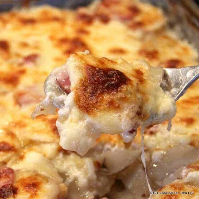 Scalloped Potatoes For Two
 Old Fashion Scalloped Potatoes and Ham