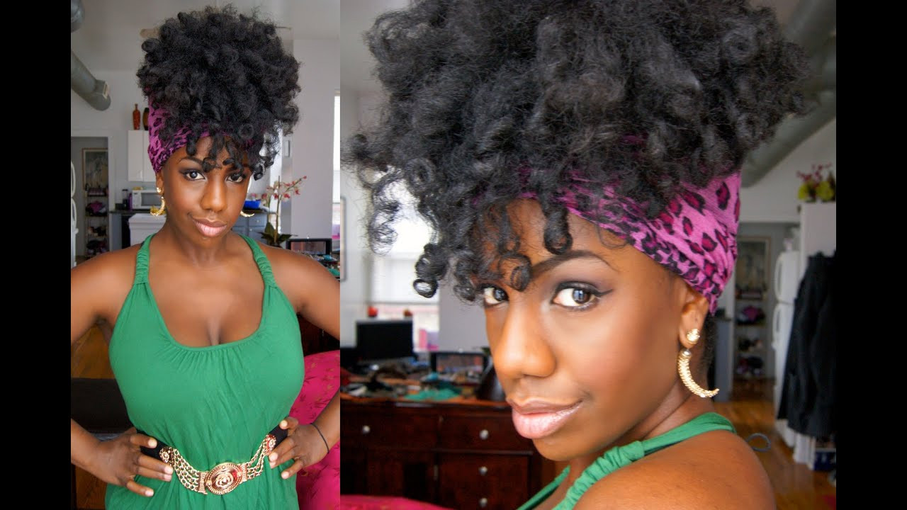 Scarf Hairstyles For Natural Hair
 Easy & Effortless Scarf Updo for Natural Hair