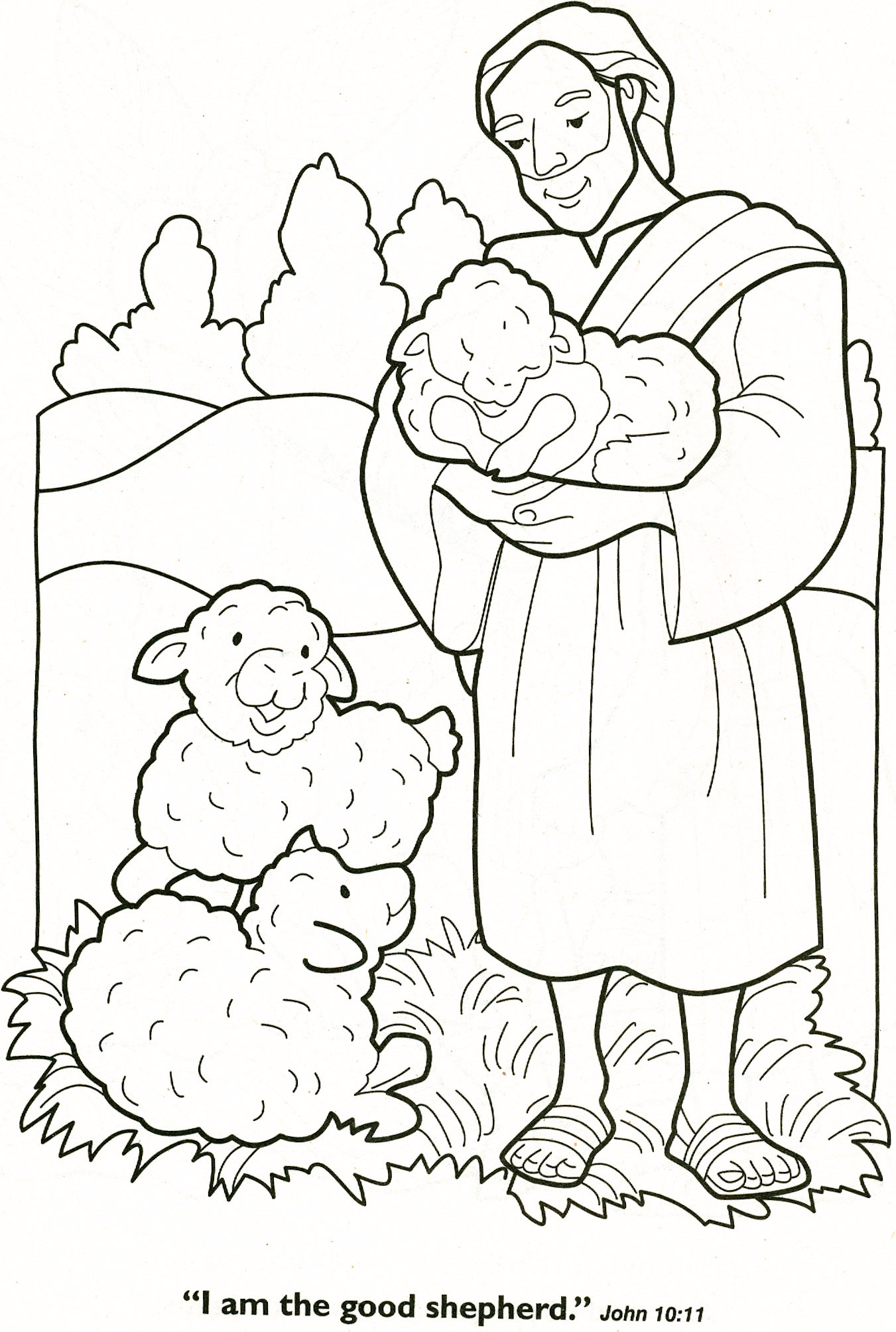 Scripture Coloring Pages For Kids
 The Good Shepherd