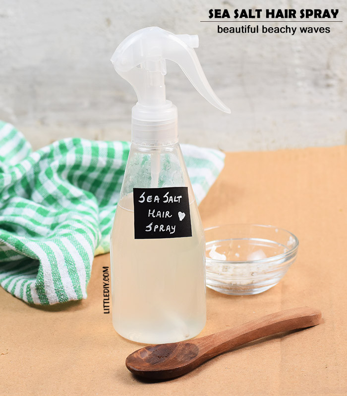 Sea Salt Spray For Hair DIY
 HOMEMADE SEA SALT HAIR SPRAY for beachy waves