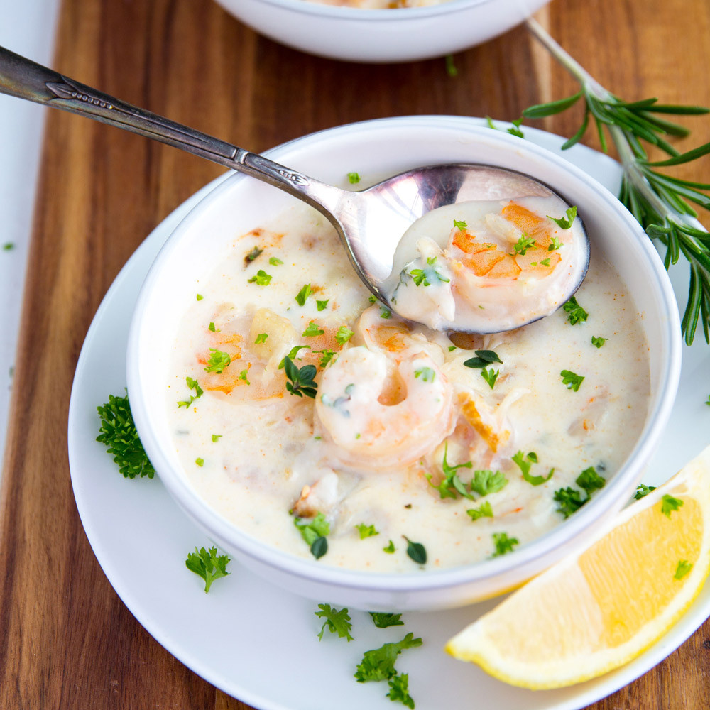 Seafood Chowder Soup Recipe
 Creamy Seafood Chowder Gather for Bread