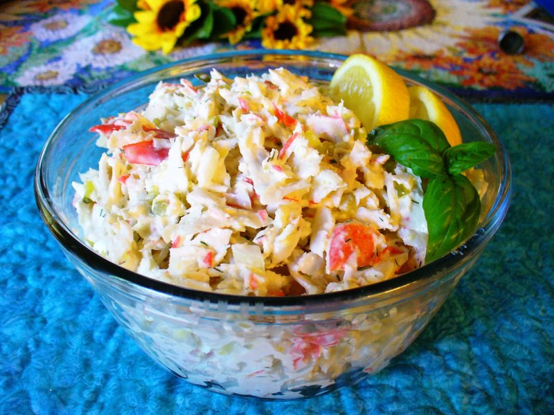 Seafood Pasta Salad Recipe Imitation Crab
 Deli Style Imitation Crab Seafood Salad Recipe by Lynne