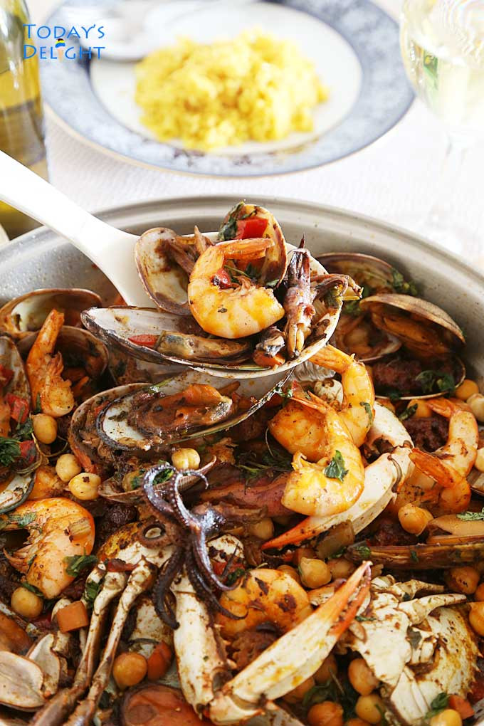 Seafood Stew Names
 Spanish Seafood Stew with Yellow Rice & Spicy Chorizo
