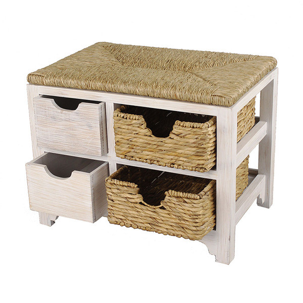 Seagrass Storage Bench
 here2shop HomeRoots Furniture Vale Seagrass Top