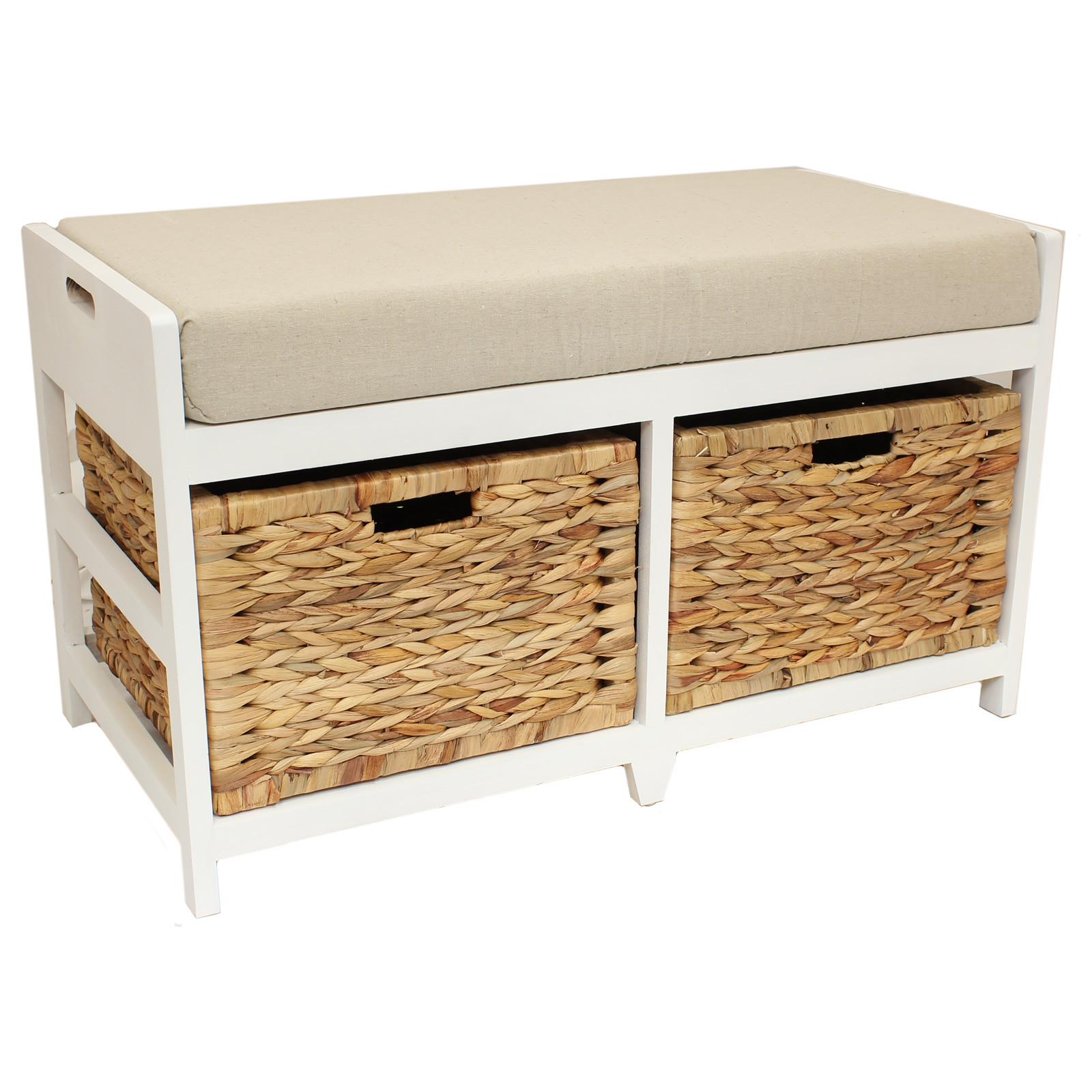 Seagrass Storage Bench
 HOME HALLWAY BATHROOM BENCH SEAT WITH SEAGRASS WICKER