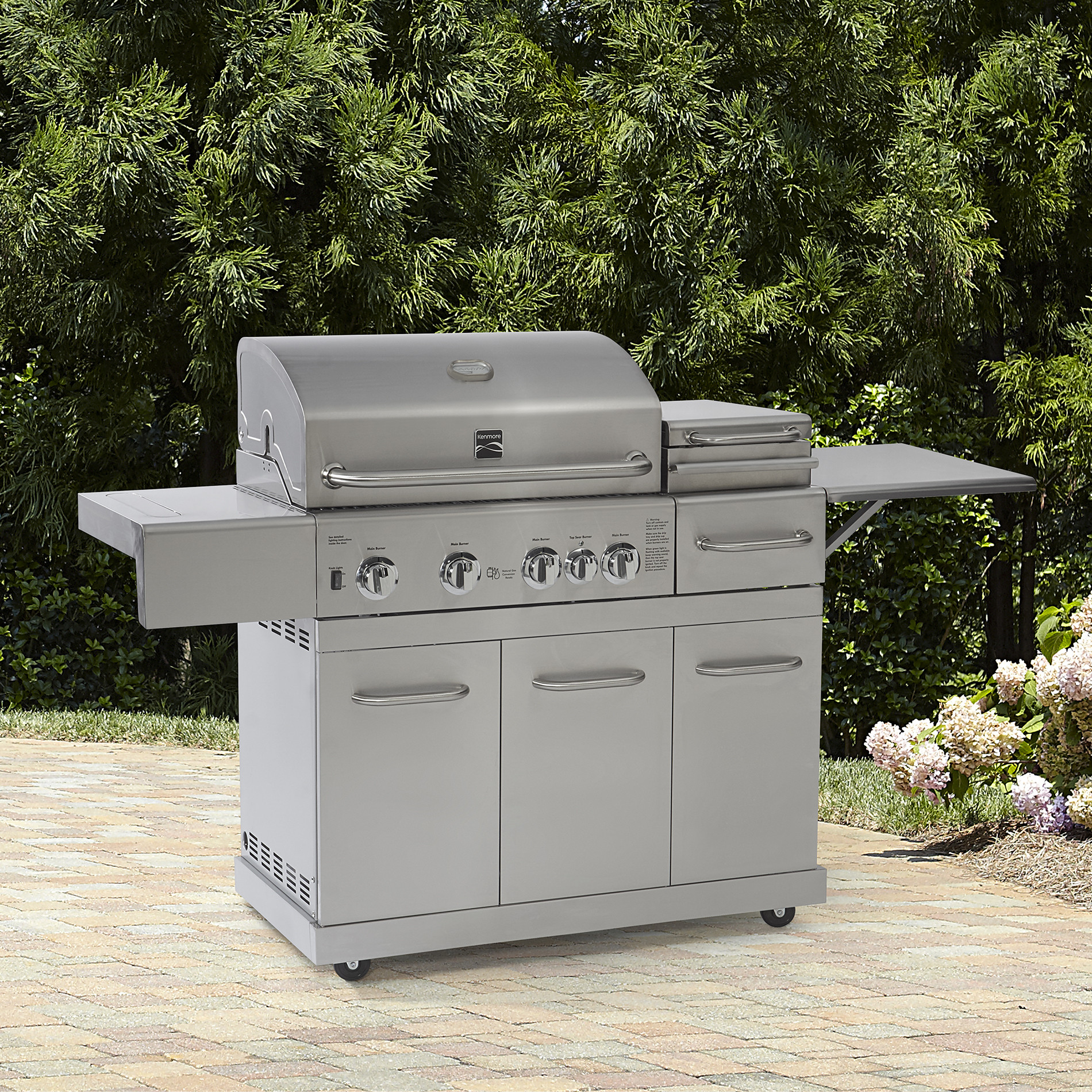 Sears Outdoor Kitchen
 Kenmore 4 Burner Gas Grill with Top Sear Drawer Steamer