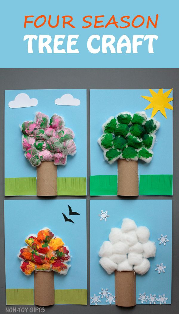 Season Crafts For Preschoolers
 Four season tree craft for kids to make Explore seasons