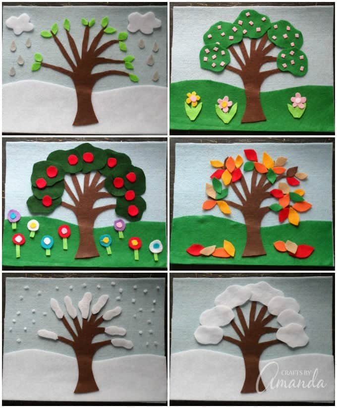 Season Crafts For Preschoolers
 Felt Board Craft 4 Seasons Felt Board Craft great for kids