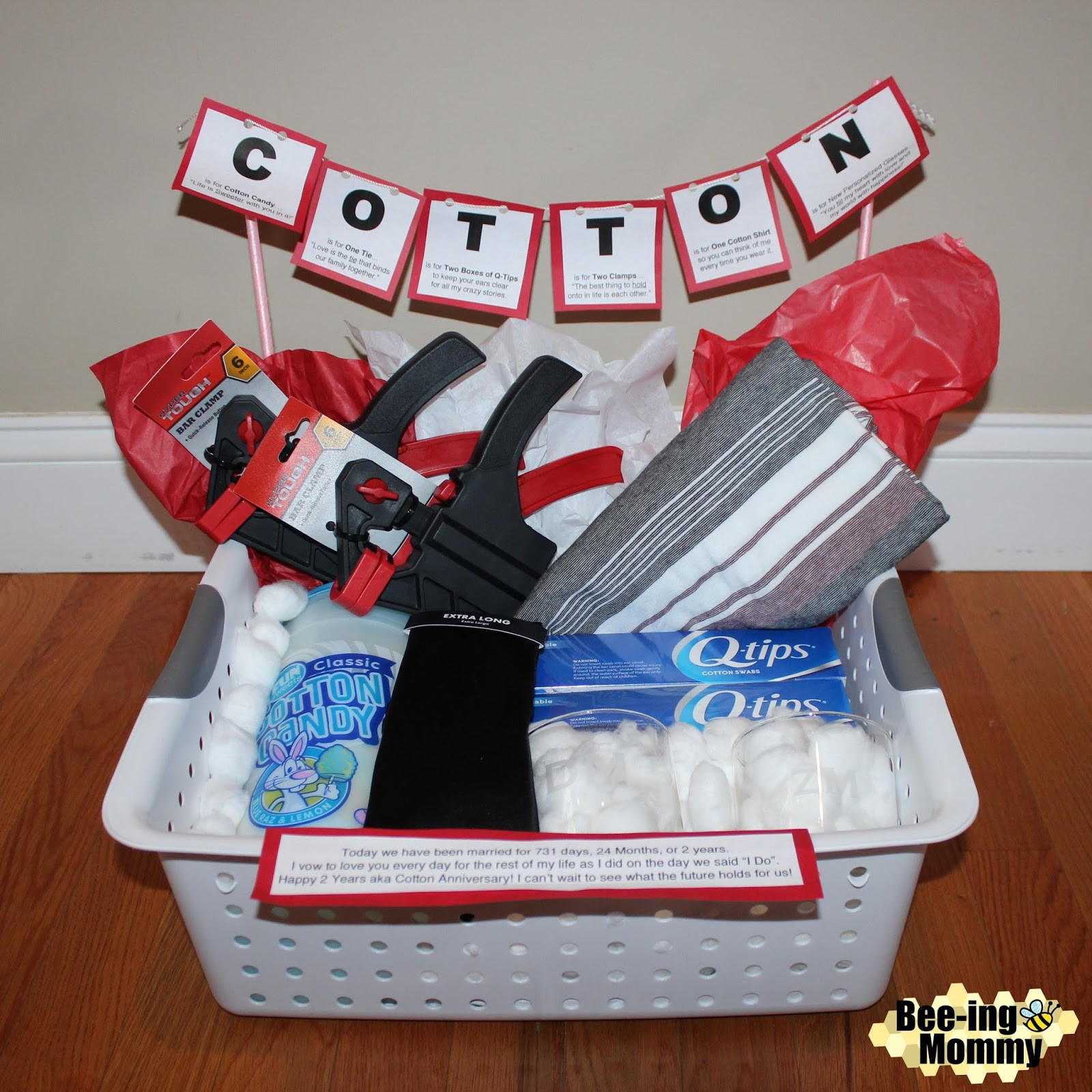 Second Anniversary Gift Ideas For Him
 Cotton Anniversary Gift Basket plus several more t