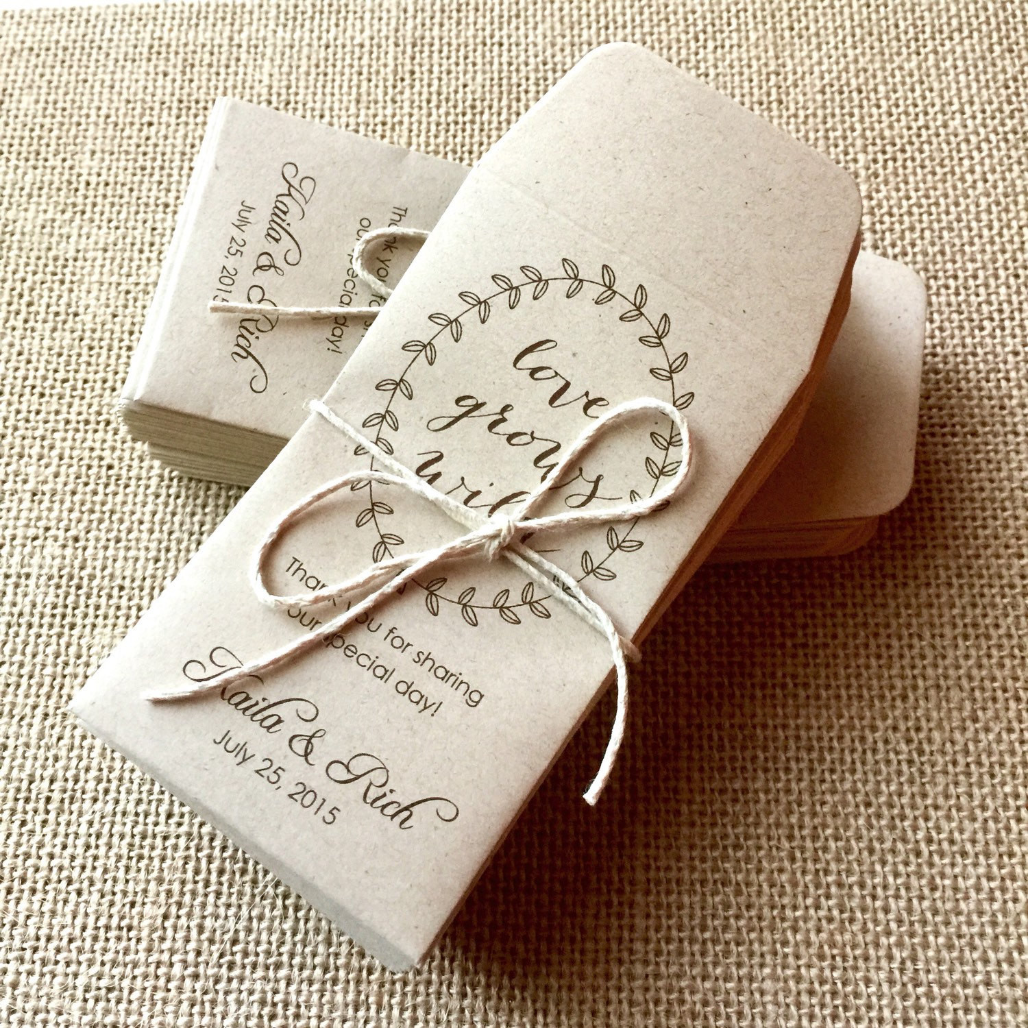 Seed Packet Wedding Favors DIY
 DIY Custom Seed Packets Custom Envelope Kraft