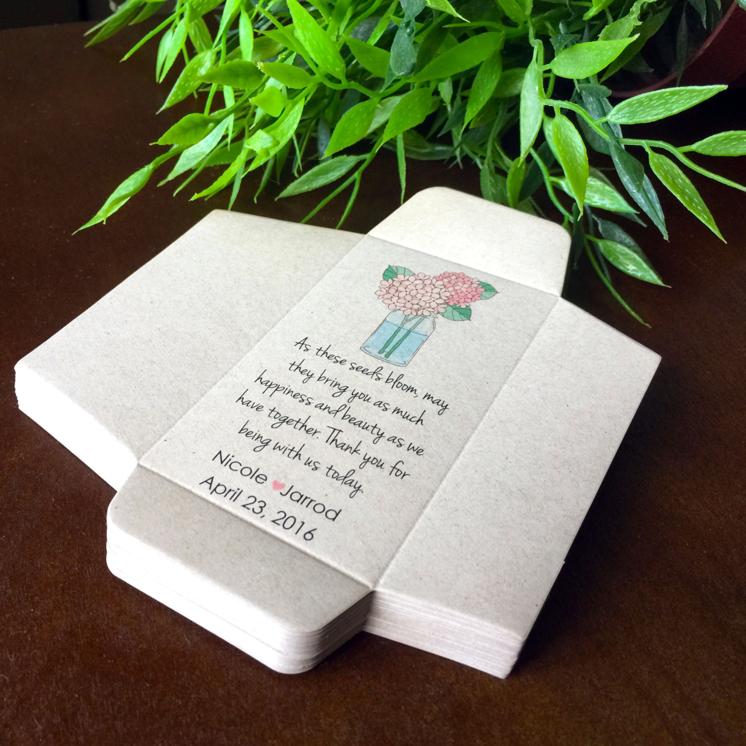 Seed Packet Wedding Favors DIY
 DIY Custom Seed Packet Wedding Favors Hydrangea Let Love