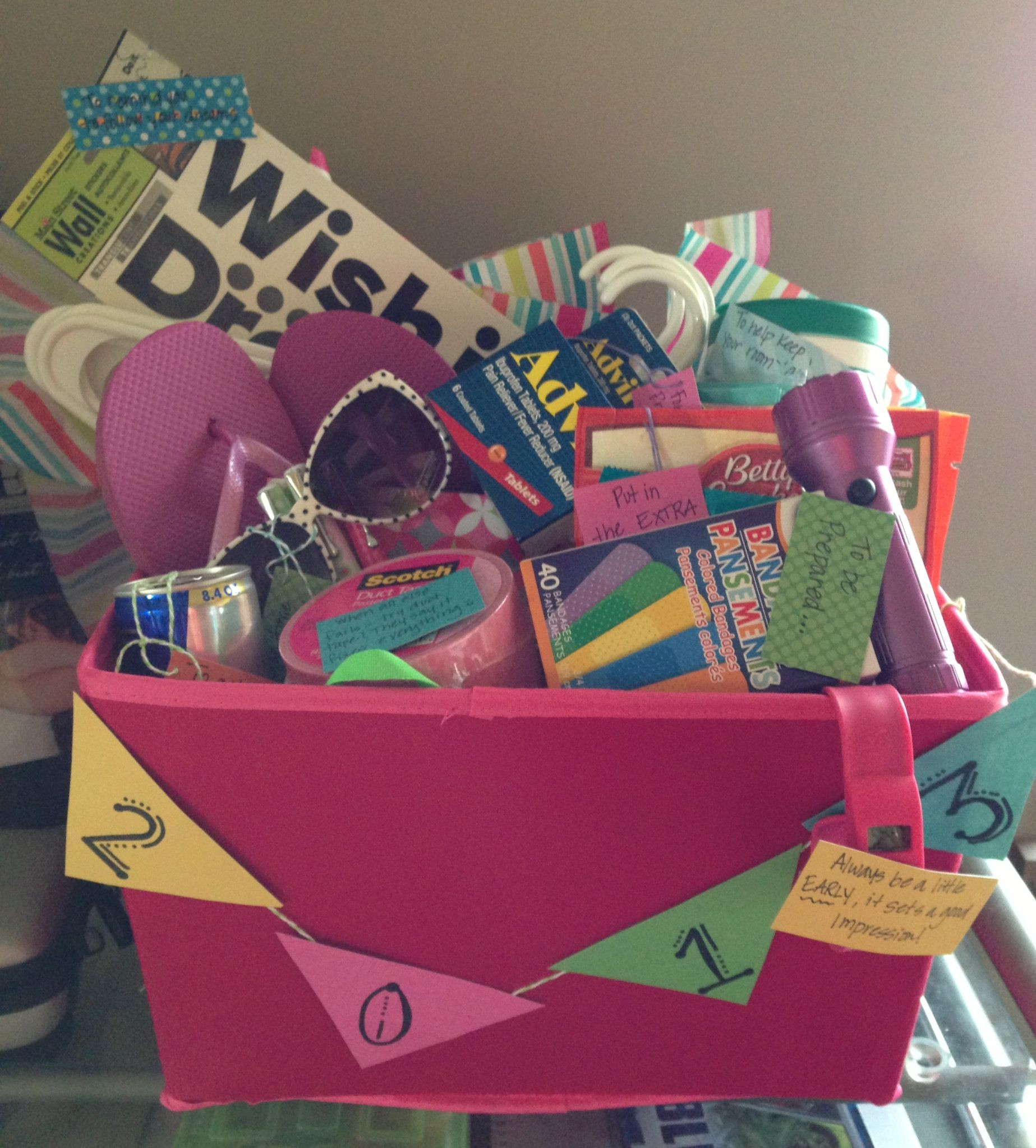 Senior Graduation Gift Ideas
 Graduation t basket college survival and tips basket