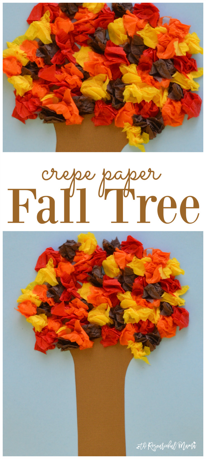 September Crafts For Kids
 Crepe Paper Fall Tree Craft The Resourceful Mama